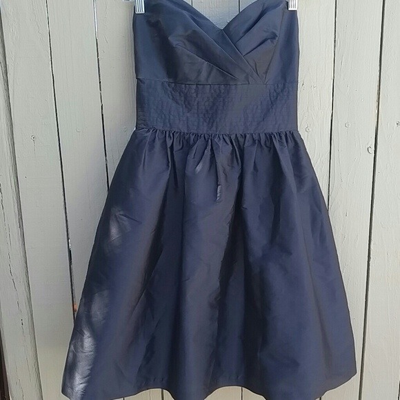 NWT Alfred Sung Strapless Pewter Cocktail Dress - Picture 1 of 6